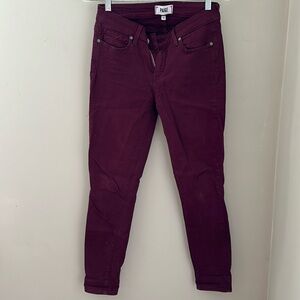 Paige maroon skinny jeans